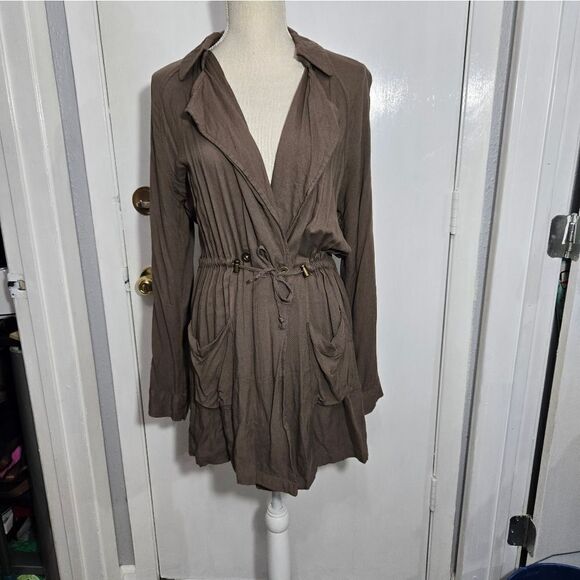 Cato utility jacket in taupe/brown - Picture 5 of 10